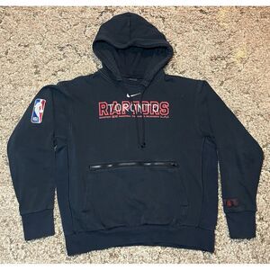 Nike Toronto Raptors Hoodie‎ Mens M Black Courtside Global NBA Sweatshirt Logo